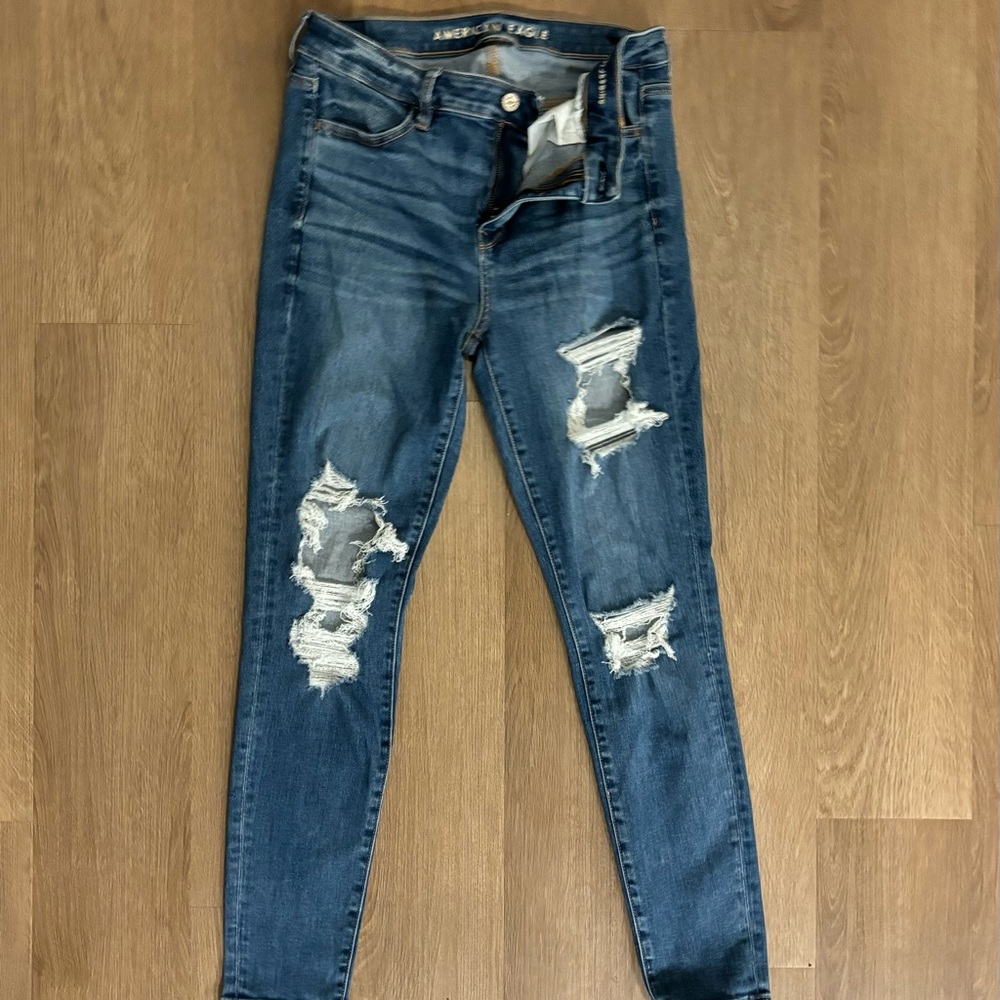 T level Ripped High-Waisted Jegging